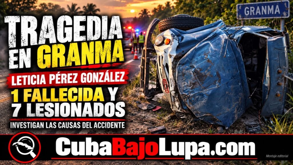 ACCIDENTE EN GRANMA DEJA UNA MUJER FALLECIDA Y SIETE PERSONAS LESIONADAS