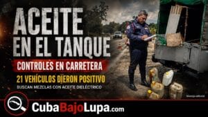 POLICÍA EN CUBA HA DETECTADO MÁS DE 20 VEHÍCULOS EN LA CARRETERA CON COMBUSTIBLE LIGADO CON ACEITE ROBADO DE TRANSFORMADORES