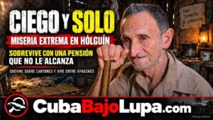 ANCIANO CIEGO SOBREVIVE SOLO EN HOLGUÍN ENTRE HAMBRE, APAGONES Y UNA PENSIÓN QUE CASI SE VA EN TRANSPORTE AL HOSPITAL