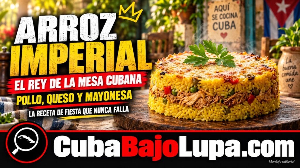 ARROZ IMPERIAL CUBANO: EL PLATO DE FIESTA CON POLLO, MAYONESA Y QUESO QUE CONQUISTÓ LAS MESAS FAMILIARES