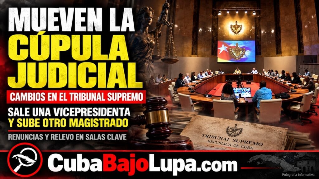 RÉGIMEN CUBANO MUEVE FICHAS EN LA CÚPULA Y DESTITUYE A VARIOS MIEMBROS DEL TRIBUNAL SUPREMO POPULAR