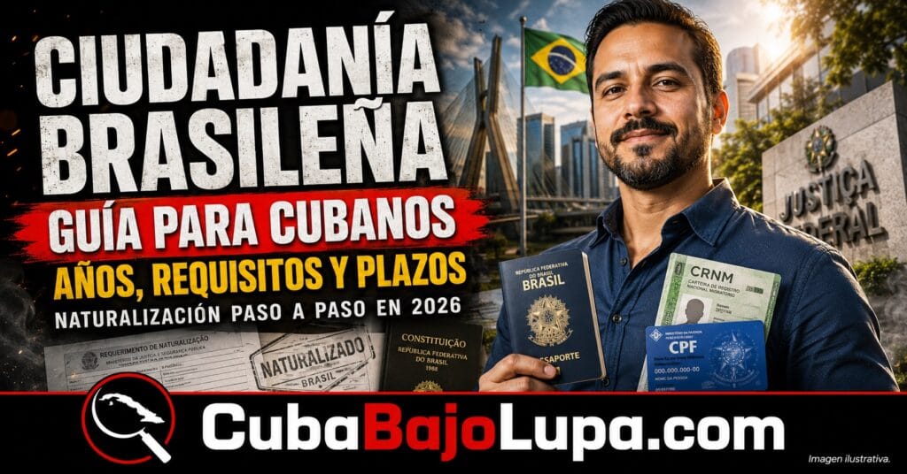 CÓMO OBTENER LA CIUDADANÍA BRASILEÑA SIENDO CUBANO EN 2026: AÑOS DE RESIDENCIA Y REQUISITOS