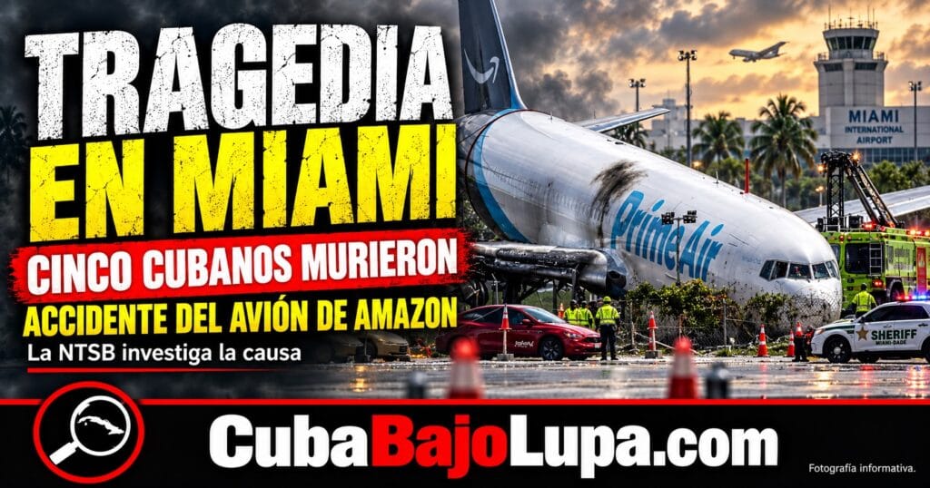 CINCO CUBANOS MUEREN EN EL ACCIDENTE DEL AVIÓN DE AMAZON EN MIAMI: LO QUE SE SABE DE LA TRAGEDIA
