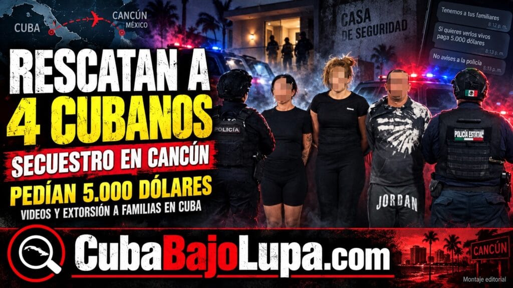 ARRESTADO CINCO CUBANOS EN CANCÚN ACUSADOS DE SECUESTRAR A SUS COMPATRIOTAS Y EXIGIR 5000 DÓLARES POR SU LIBERACIÓN