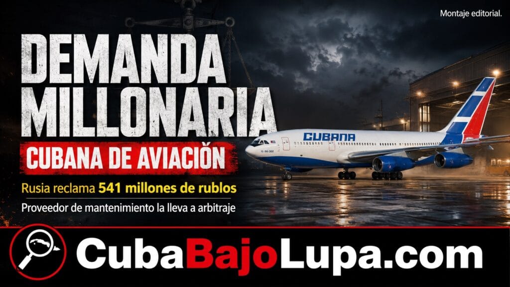 EMPRESA RUSA DEMANDA A CUBANA DE AVIACIÓN POR CASI 7 MILLONES DE DÓLARES TRAS AÑOS DE IMPAGOS POR MANTENIMIENTO A SU FLOTA