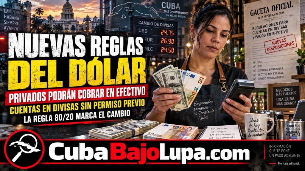 NEGOCIOS PRIVADOS EN CUBA PODRÁN COBRAR EN DÓLARES Y EUROS PERO NO PODRÁN QUEDARSE CON TODO EL EFECTIVO