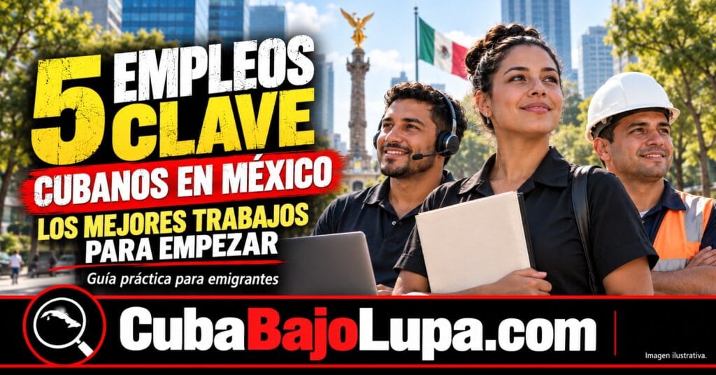 CINCO DE LOS MEJORES EMPLEOS QUE PUEDE CONSEGUIR UN CUBANO QUE EMIGRA A MÉXICO EN 2026