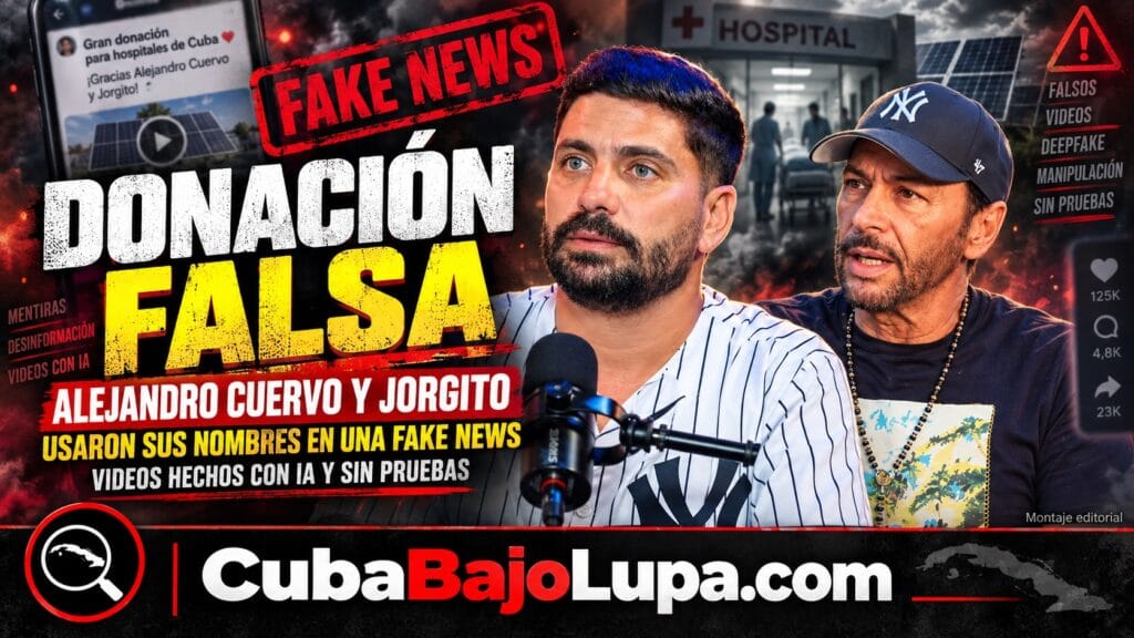 CAE OTRA FAKE NEWS CON INTELIGENCIA ARTIFICIAL: INVENTAN DONACIÓN DE PANELES SOLARES DE ALEJANDRO CUERVO Y JORGITO MARTÍNEZ