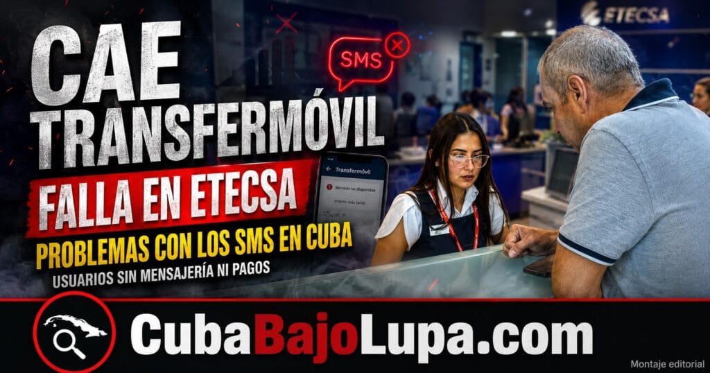 NUEVA AVERÍA DE ETECSA GOLPEA A LOS CUBANOS: FALLAN LOS SMS Y TRANSFERMÓVIL QUEDA FUERA DE SERVICIO
