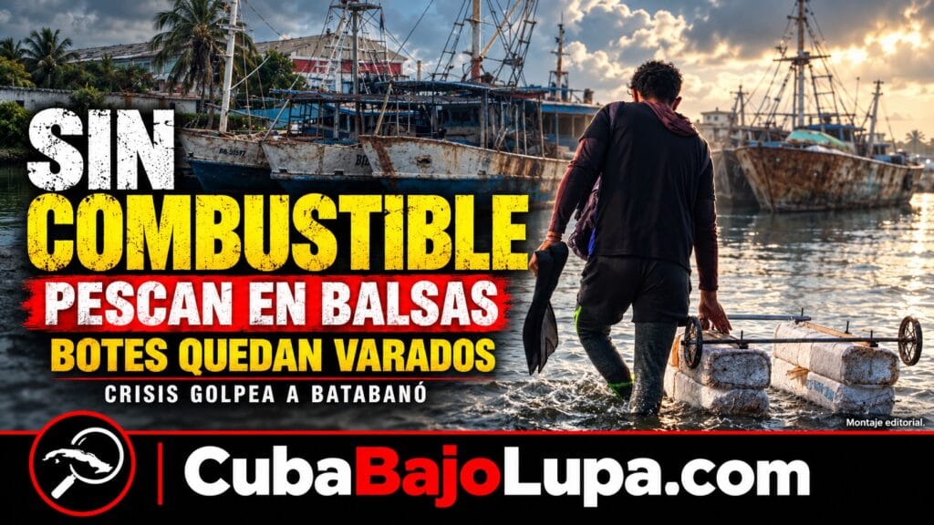 SIN COMBUSTIBLE PARA SUS BOTES, PESCADORES CUBANOS REGRESAN AL MAR EN BALSAS IMPROVISADAS