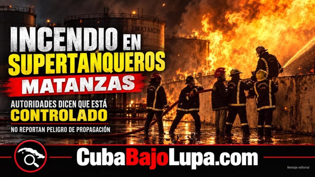 NUEVO INCENDIO AFECTÓ HOY LA ZONA DE SUPERTANQUEROS DE MATANZAS Y REVIVIÓ EL FANTASMA DE UNA ESPELUZNANTE TRAGEDIA