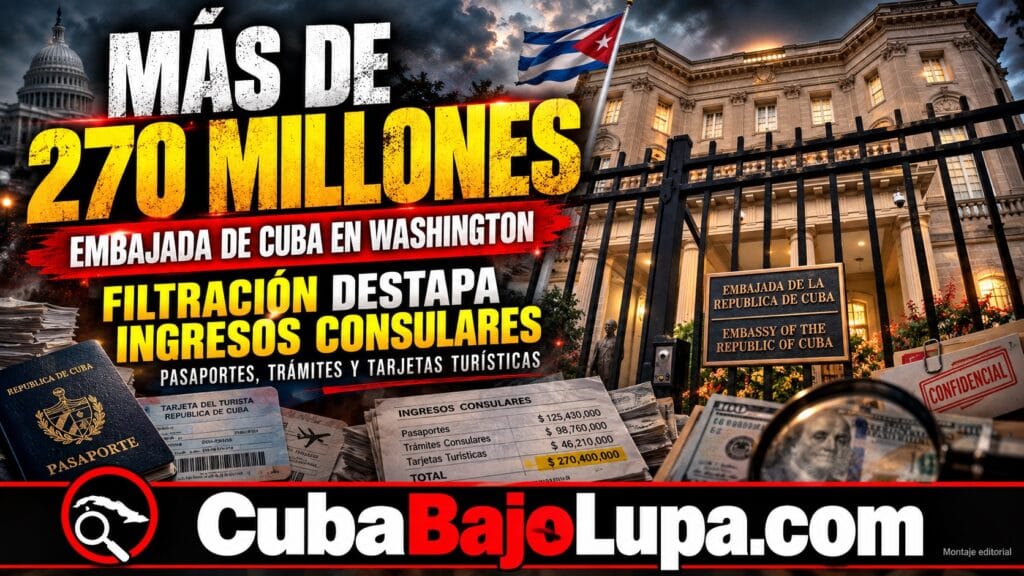 INVESTIGACIÓN REVELA QUE LA EMBAJADA DE CUBA EN EE.UU. RECAUDÓ MÁS DE 270 MILLONES DE DÓLARES ENTRE 2019 Y 2025