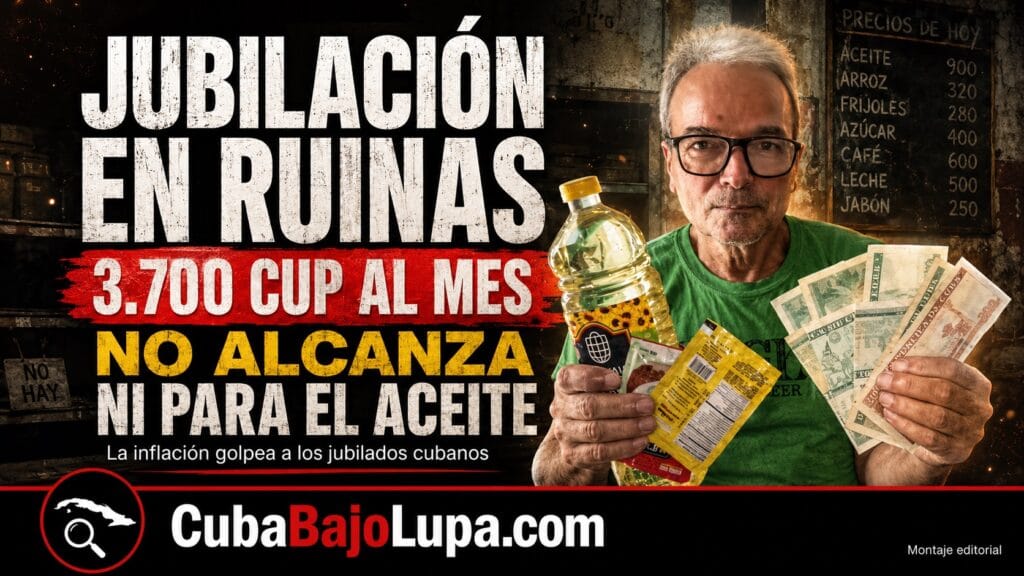 JOVEN CUBANA MUESTRA CÓMO LA JUBILACIÓN DE SU ABUELO DE 3.700 PESOS YA NO ALCANZA NI PARA COMPRAR UN LITRO DE ACEITE