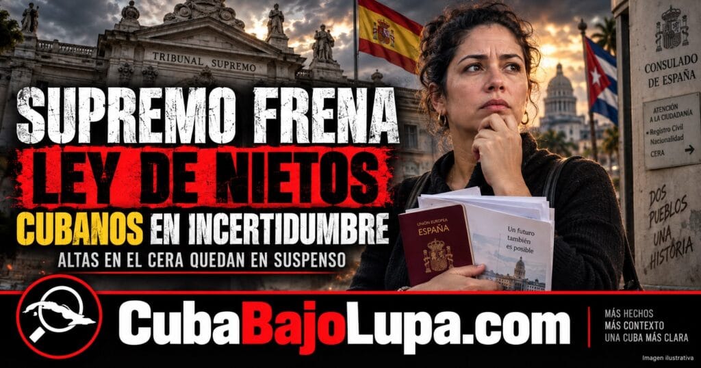 SUPREMO DE ESPAÑA SUSPENDE EL EFECTO ELECTORAL DE LA “LEY DE NIETOS” Y AFECTA A MILES DE CUBANOS