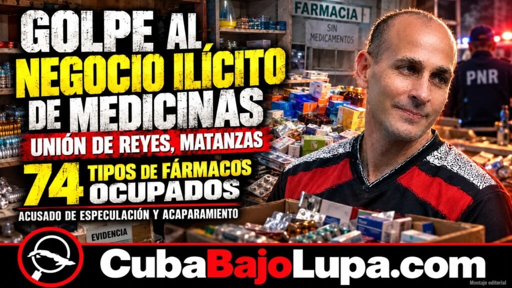 OPERATIVO POLICIAL EN MATANZAS TERMINA CON EL ARRESTO DE UNA PERSONA CON TODO UN ALMACEN DE MEDICAMENTOS EN SU CASA