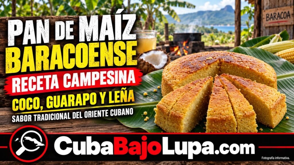 PAN DE MAÍZ A LA LEÑA ESTILO BARACOENSE: COCO, GUARAPO Y BRASAS EN UNA RECETA DE CAMPO CUBANA