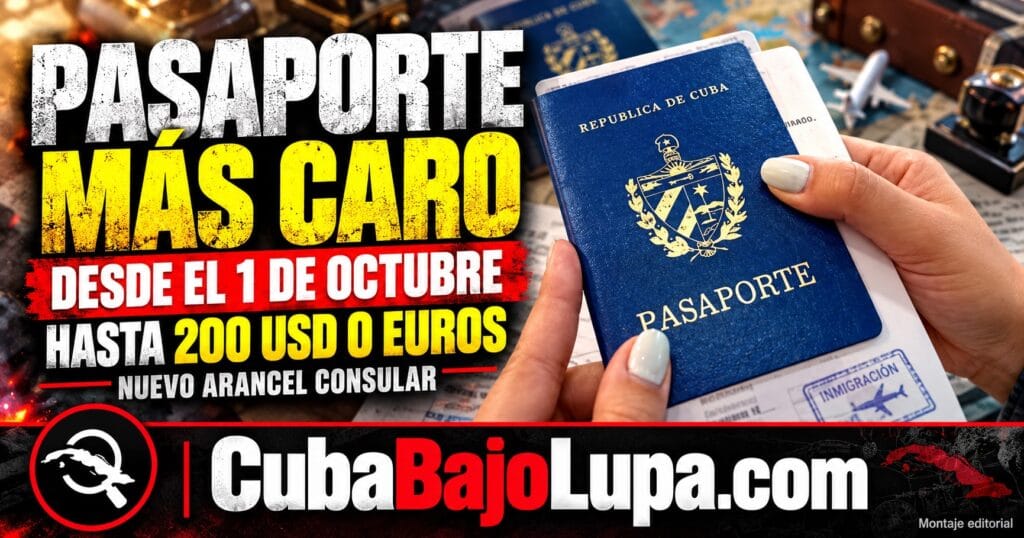 PASAPORTE CUBANO EN EL EXTERIOR COSTARÁ HASTA 200 DÓLARES O EUROS DESDE EL 1 DE OCTUBRE