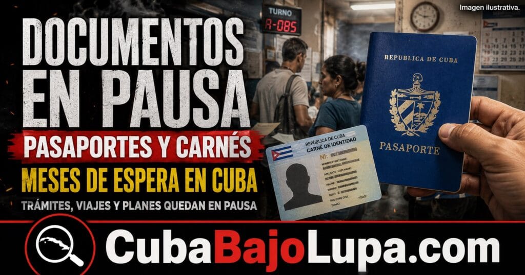 DEMORAS EN PASAPORTES Y CARNÉS DE IDENTIDAD EN CUBA DEJAN A CIUDADANOS CON TRÁMITES Y PLANES EN PAUSA