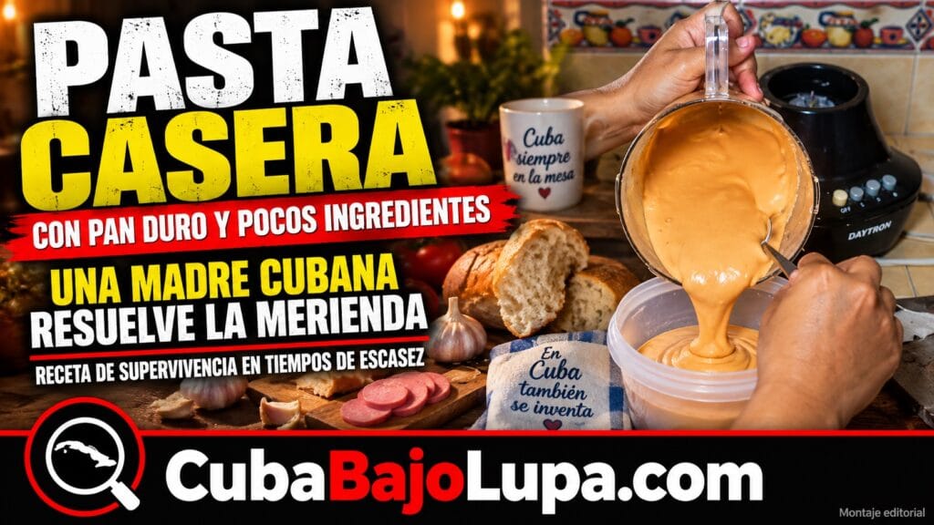 MADRE CUBANA MUESTRA CÓMO HACER PASTA DE BOCADITOS CASERA CON PAN DURO Y POCOS INGREDIENTES EN MEDIO DE LA ESCASEZ