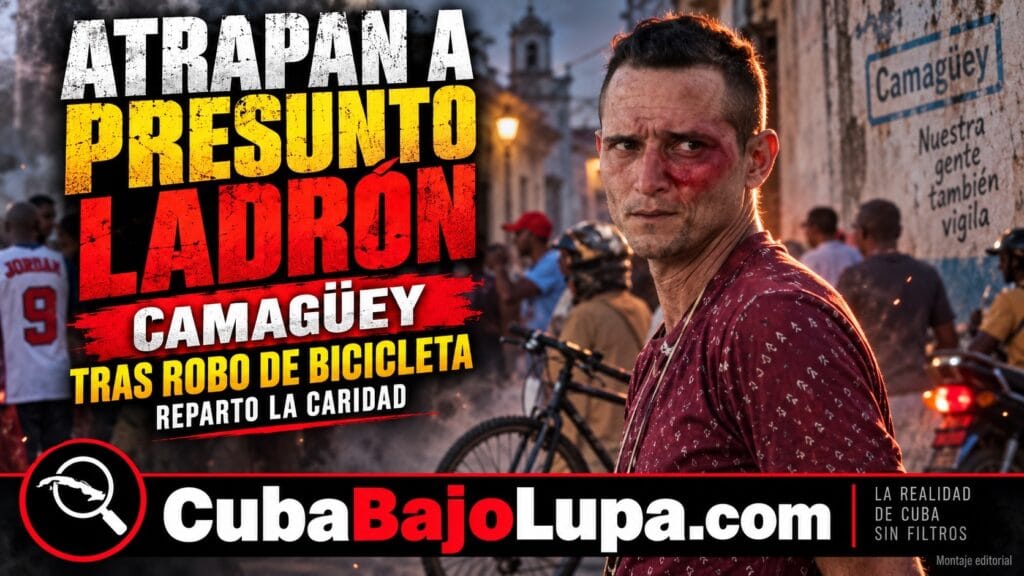 ¡LE DIERON PALOTERAPIA! VECINOS PERSIGUEN Y RETIENEN A UN HOMBRE ACUSADO DE ROBAR UNA BICICLETA EN CAMAGÜEY