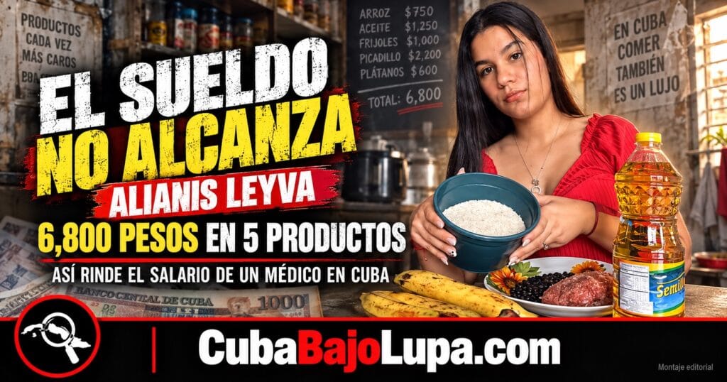 JOVEN CUBANA MUESTRA LO QUE PUEDE COMPRAR UN MÉDICO CON CASI TODO SU SALARIO MENSUAL EN CUBA