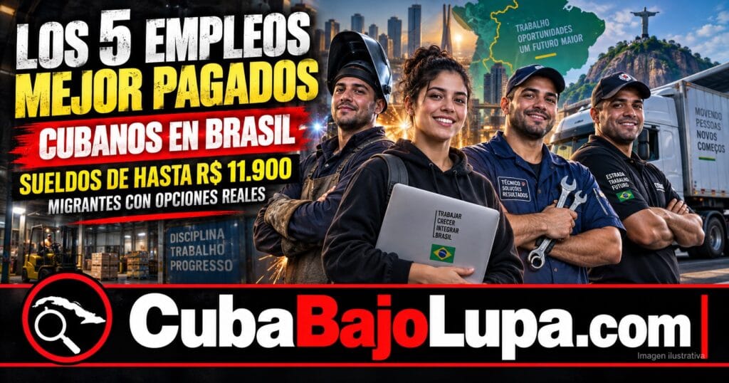 LOS 5 TRABAJOS MEJOR PAGADOS A LOS QUE PUEDEN ASPIRAR LOS CUBANOS QUE EMIGRAN A BRASIL EN 2026