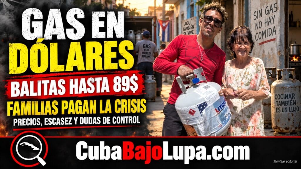 VENTA DE GAS EN DÓLARES EN CUBA DESATA NUEVAS QUEJAS: BALITAS LLEGAN A 89 DÓLARES MIENTRAS PERSISTE LA ESCASEZ