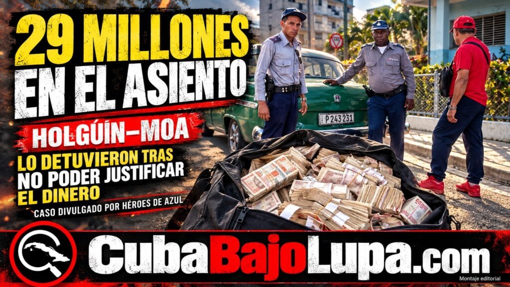 DETIENEN EN HOLGUÍN A UN HOMBRE QUE TRANSPORTABA 29 MILLONES DE PESOS Y NO PUDO JUSTIFICAR SU PROCEDENCIA