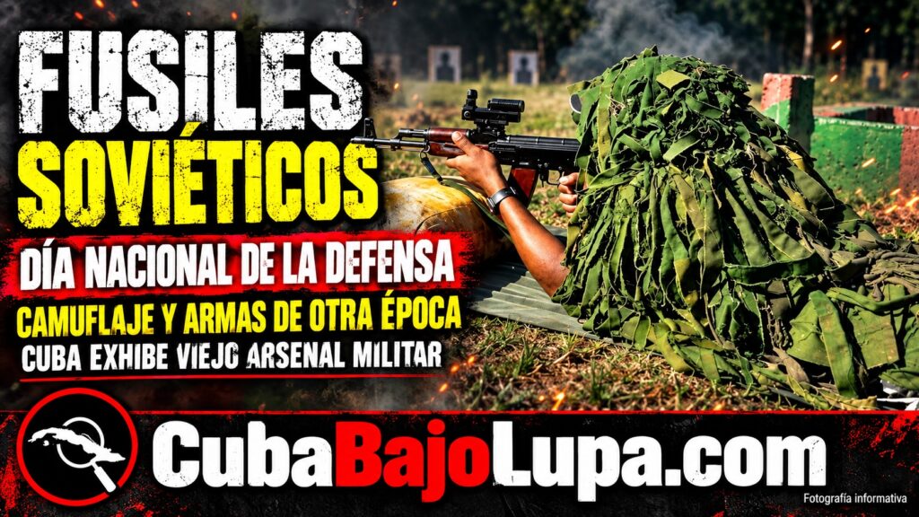 CUBA MUESTRA SOLDADOS CAMUFLADOS Y FUSILES SOVIÉTICOS CON MÁS DE MEDIO SIGLO COMO PARTE DE SU PODERÍO MILITAR