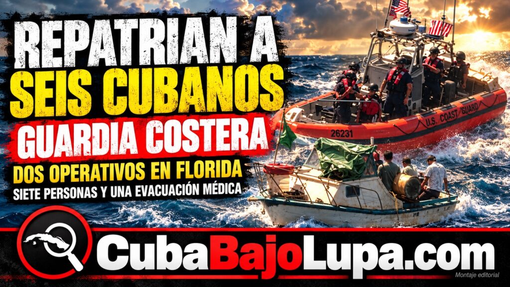 GUARDIA COSTERA DE EE. UU. REPATRÍA A SEIS CUBANOS TRAS DOS OPERACIONES EN EL ESTRECHO DE FLORIDA