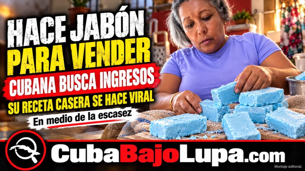 CUBANA SORPRENDE CON SU IDEA PARA VENDER JABONES CASEROS EN MEDIO DE LOS ALTOS PRECIOS Y LA ESCASEZ EN EL PAÍS
