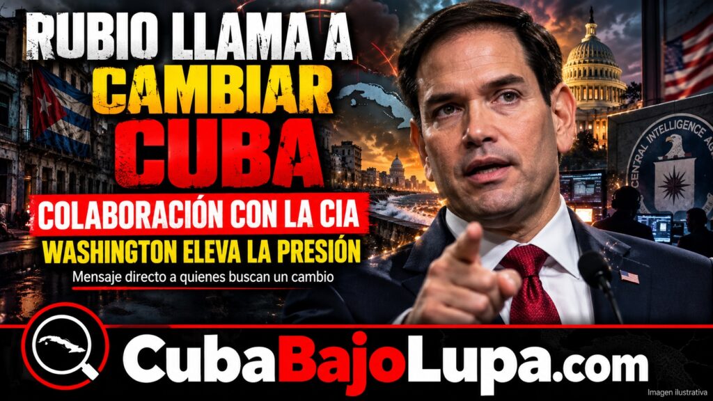 MARCO RUBIO INVITA A LOS CUBANOS A COLABORAR CON LA CIA Y LANZA UN MENSAJE DIRECTO AL GOBIERNO DE LA HABANA