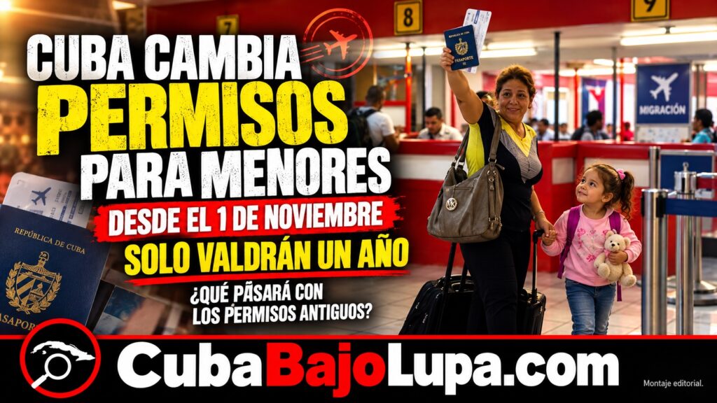 CUBA CAMBIA LAS LEYES Y PERMISOS PARA LA SALIDA DE MENORES DEL PAÍS: ENTRARÁN EN VIGOR A PARTIR DEL 1RO DE NOVIEMBRE