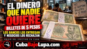 COBRA 1.000 PESOS EN BILLETES DE CINCO EN UN BANCO CUBA Y NO PUEDE COMPRAR NI AZÚCAR PORQUE LOS COMERCIOS RECHAZAN EL DINERO