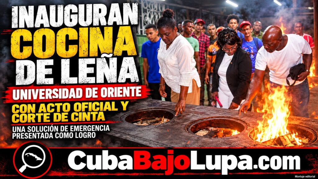 UNIVERSIDAD DE ORIENTE INAUGURA UNA COCINA DE LEÑA CON ACTO POLÍTICO OFICIAL Y LA PRESENTAN COMO UNA «SOLUCIÓN INNOVADORA»