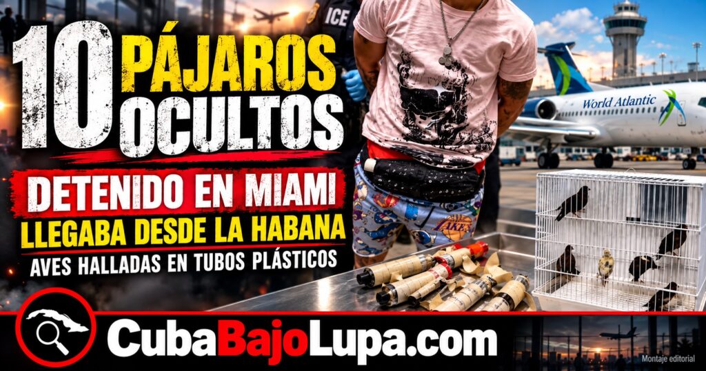 CUBANO ES DETENIDO EN MIAMI TRAS HALLARLE 10 PÁJAROS VIVOS OCULTOS EN LA ROPA INTERIOR