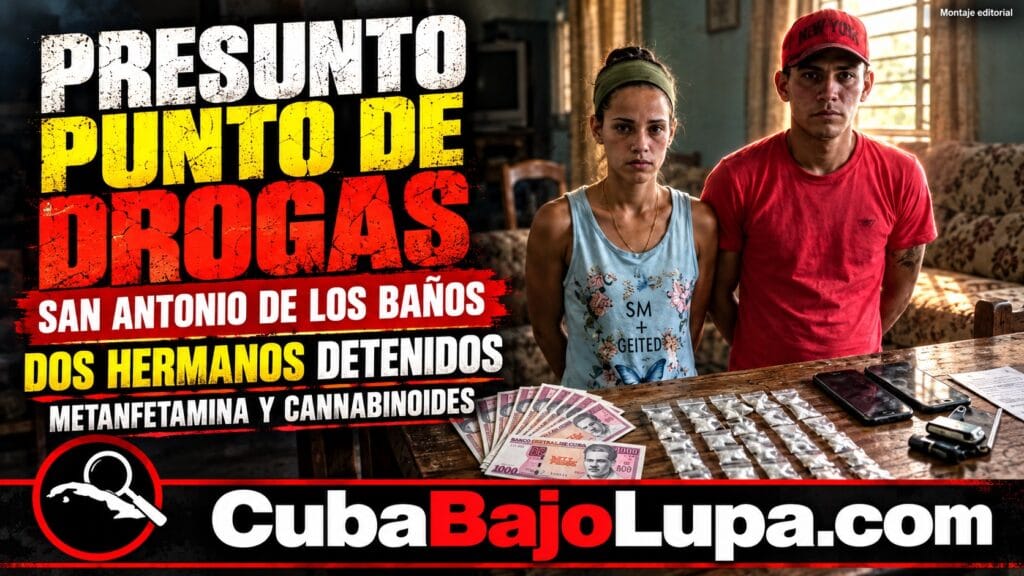 REPORTAN OPERATIVO CONTRA PRESUNTO PUNTO DE DROGAS EN SAN ANTONIO DE LOS BAÑOS: DOS HERMANOS DETENIDOS
