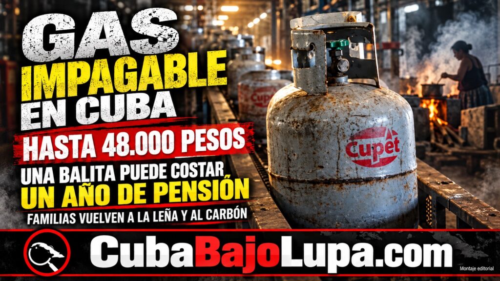 COCINAR EN CUBA SE CONVIERTE EN UN LUJO: HASTA 48.000 PESOS POR UNA BALITA DE GAS EN EL MERCADO INFORMAL