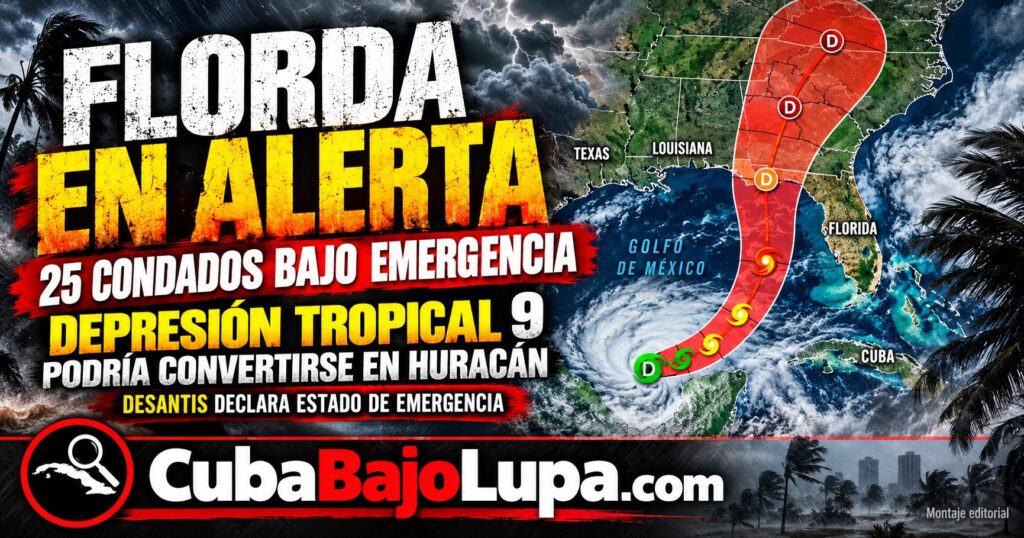DECLARAN ESTADO DE EMERGENCIA EN 25 CONDADOS DE FLORIDA ANTE LA LLEGADA DE UN POSIBLE HURACÁN