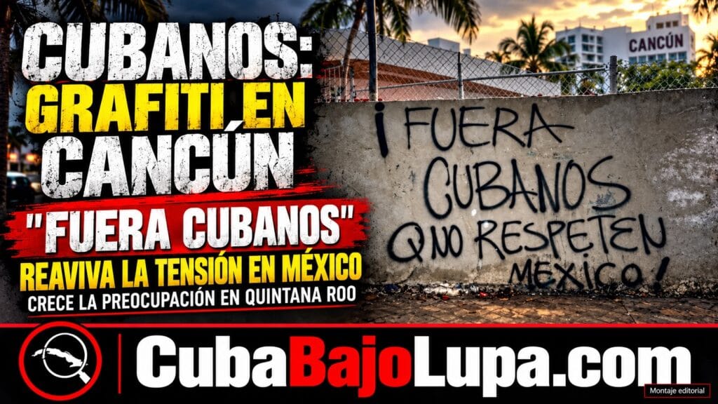 “FUERA CUBANOS QUE NO RESPETEN MÉXICO”: EL MENSAJE QUE APARECIÓ EN UNO DE LOS SITIOS MÁS CONCURRIDOS DE CANCÚN