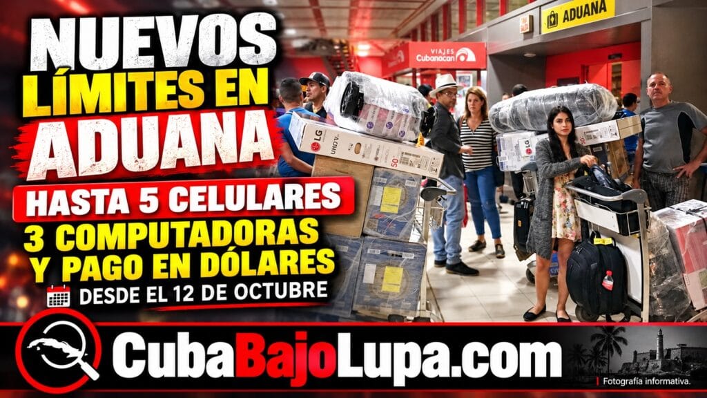 CUBA FIJA NUEVOS LÍMITES DE IMPORTACIÓN: HASTA 5 CELULARES, 3 COMPUTADORAS Y 2 ELECTRODOMÉSTICOS DEL MISMO TIPO