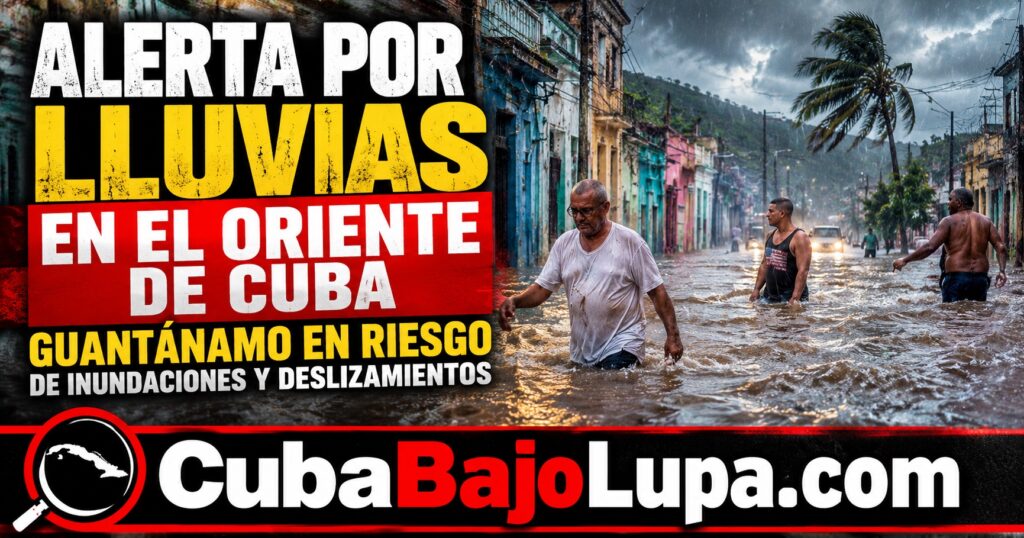 ALERTA POR LLUVIAS INTENSAS EN EL ORIENTE DE CUBA: GUANTÁNAMO PREVÉ INUNDACIONES Y ACTIVA EVACUACIONES PREVENTIVAS