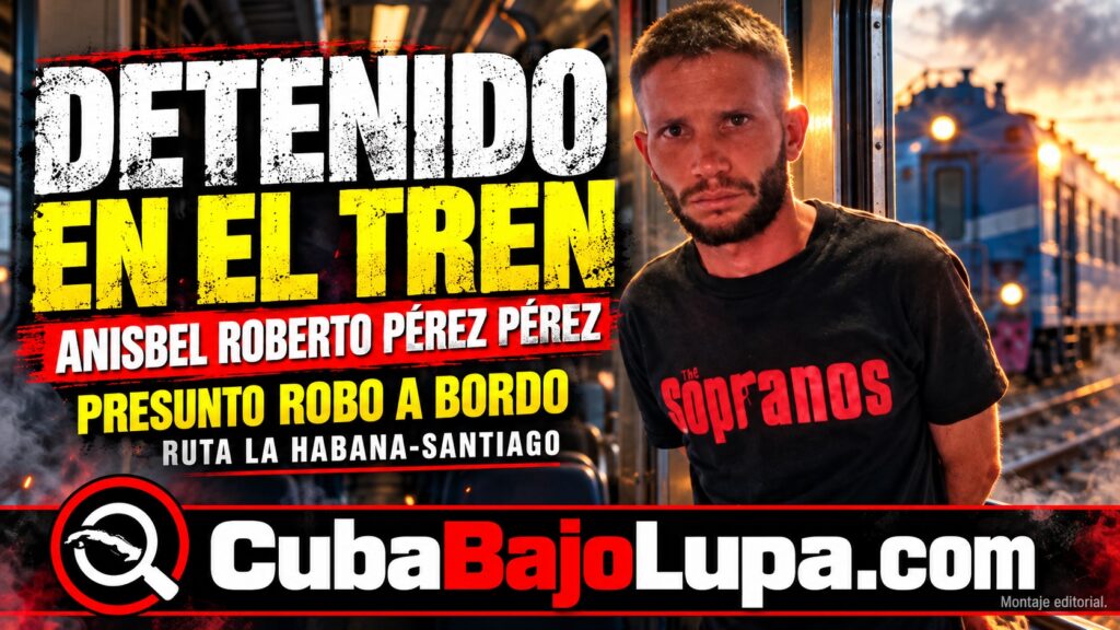 DETENIDO EN EL TREN LA HABANA-SANTIAGO TRAS SER SEÑALADO POR UN PRESUNTO ROBO A BORDO
