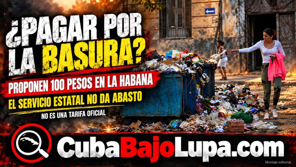 PRENSA OFICIALISTA PROPONE DEJAR EN MANOS PRIVADAS LA RECOGIDA DE BASURA EN LA HABANA Y COBRAR 100 PESOS POR VIVIENDA POR EL SERVICIO