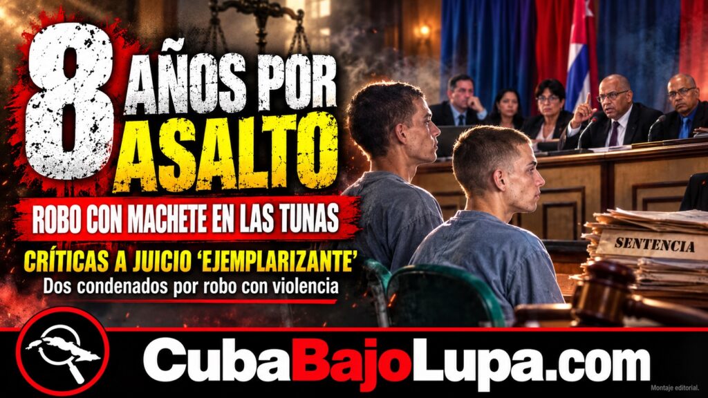 DOS HOMBRES RECIBEN OCHO AÑOS DE PRISIÓN POR ASALTO CON MACHETE Y CUCHILLO EN LAS TUNAS