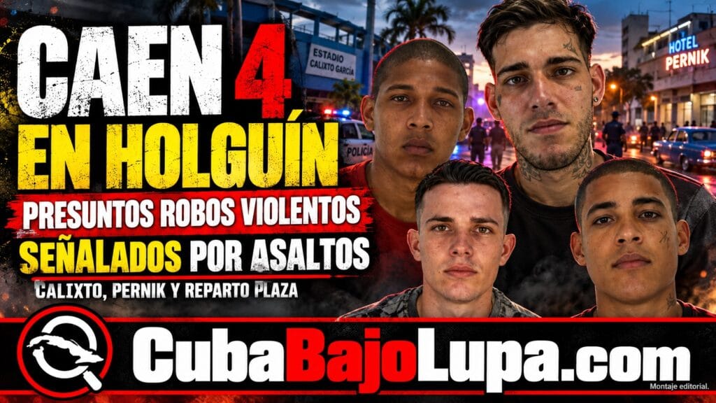 TELÉFONOS, DINERO Y MOTORINAS: REPORTAN CUATRO DETENIDOS EN HOLGUÍN POR PRESUNTOS ROBOS CON ARMAS BLANCAS Y PIEDRAS